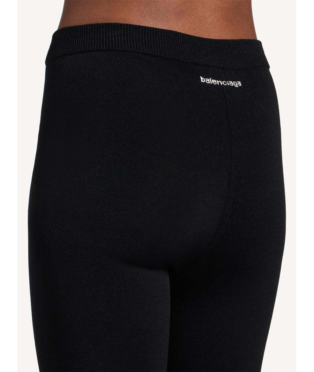 BALENCIAGA Черные вискозные леггинсы и велосипедки, фото 3