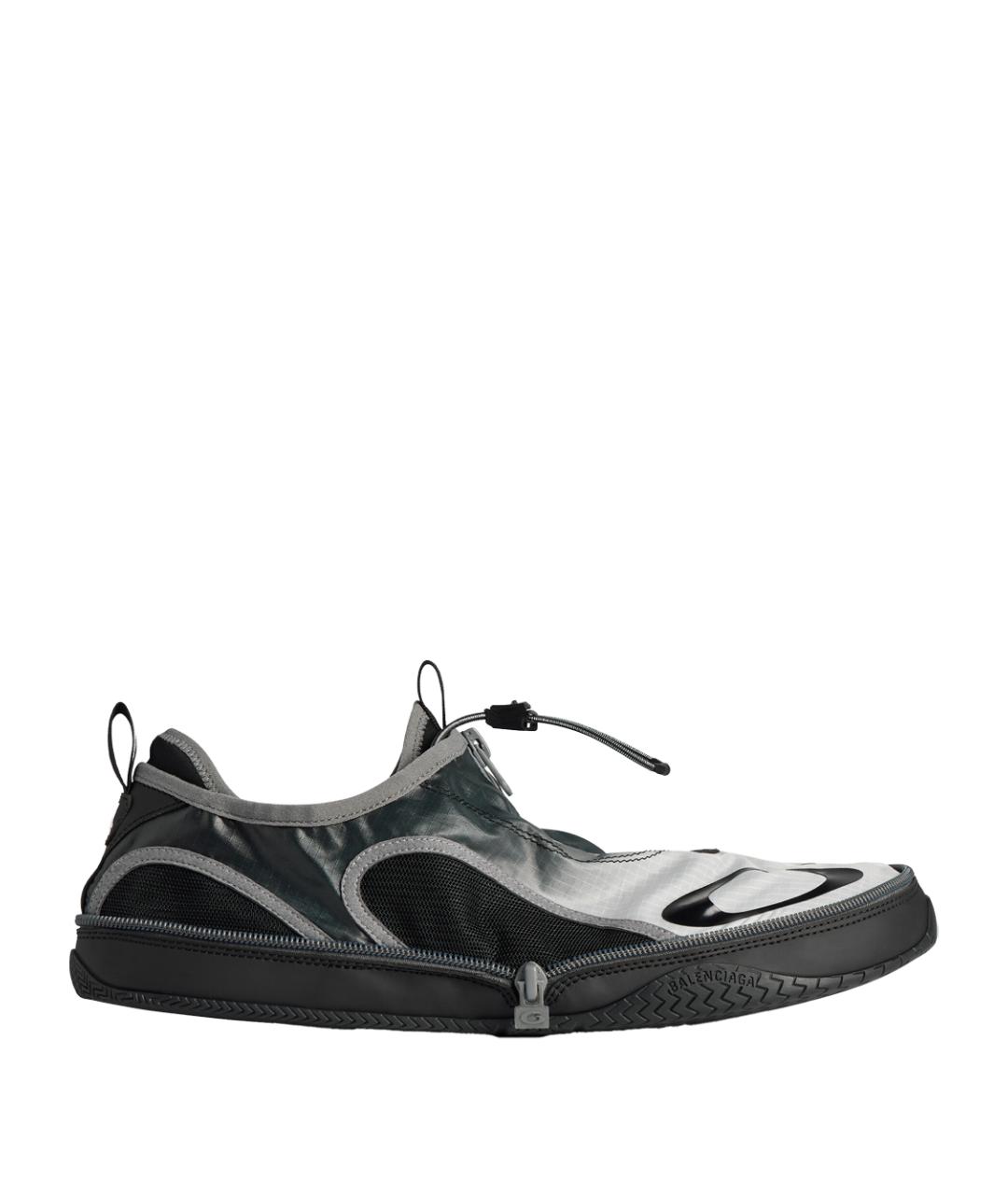 BALENCIAGA Черные текстильные низкие кроссовки / кеды, фото 1