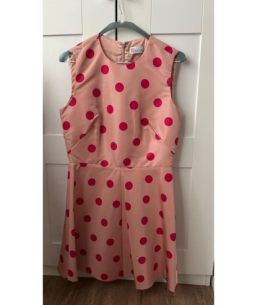 RED VALENTINO Розовое полиэстеровое повседневное платье, фото 6
