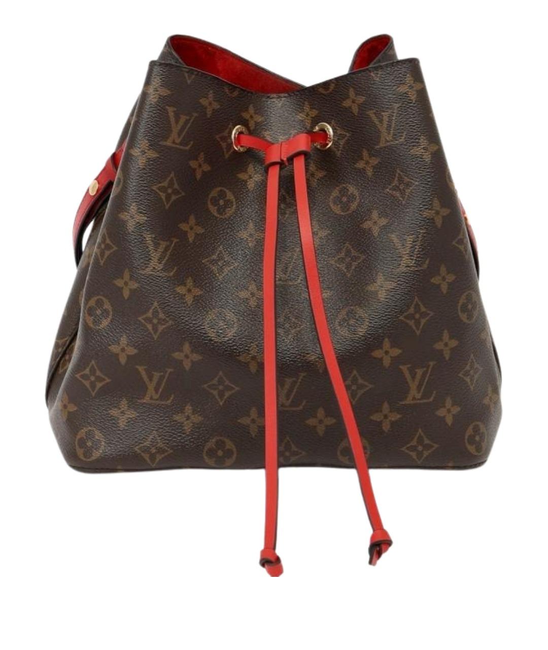 LOUIS VUITTON Красная сумка через плечо из канвы, фото 1