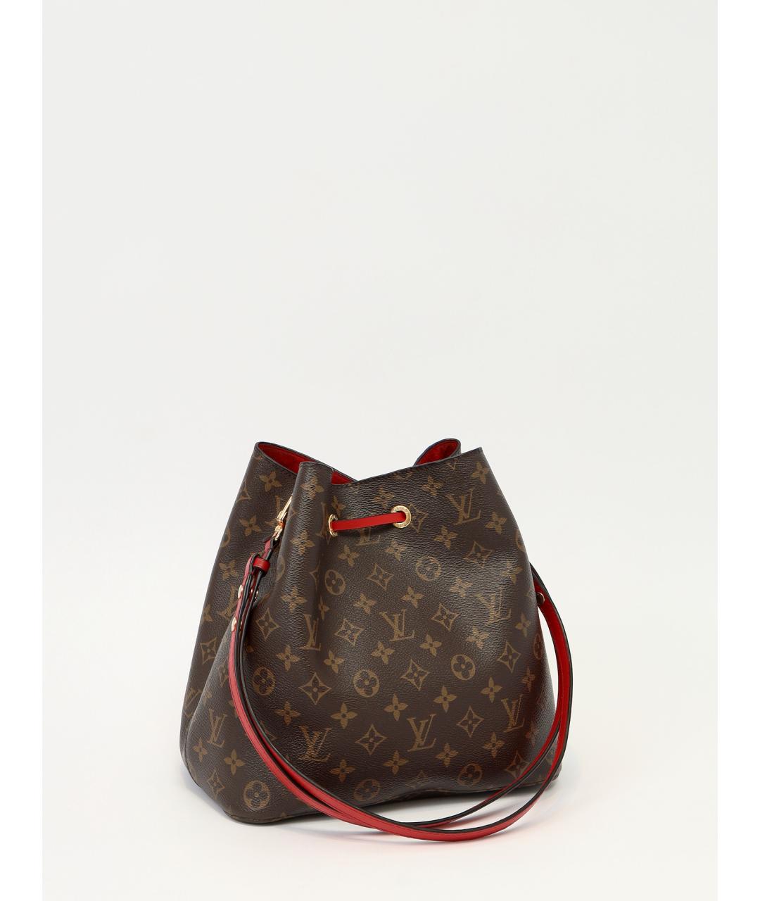 LOUIS VUITTON Красная сумка через плечо из канвы, фото 4