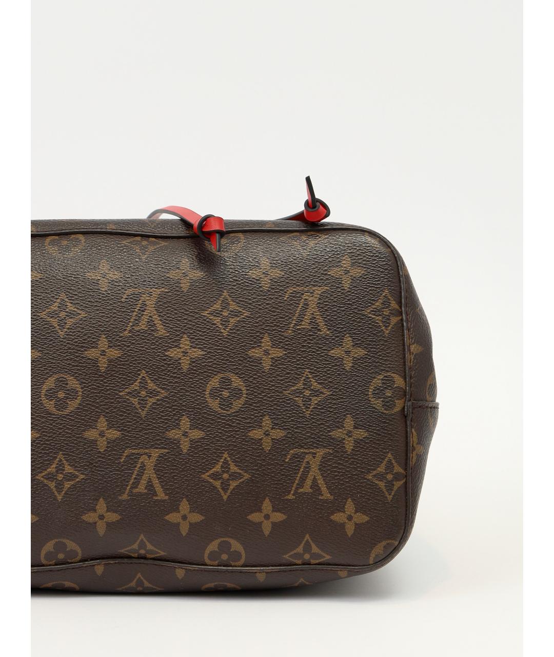 LOUIS VUITTON Красная сумка через плечо из канвы, фото 9