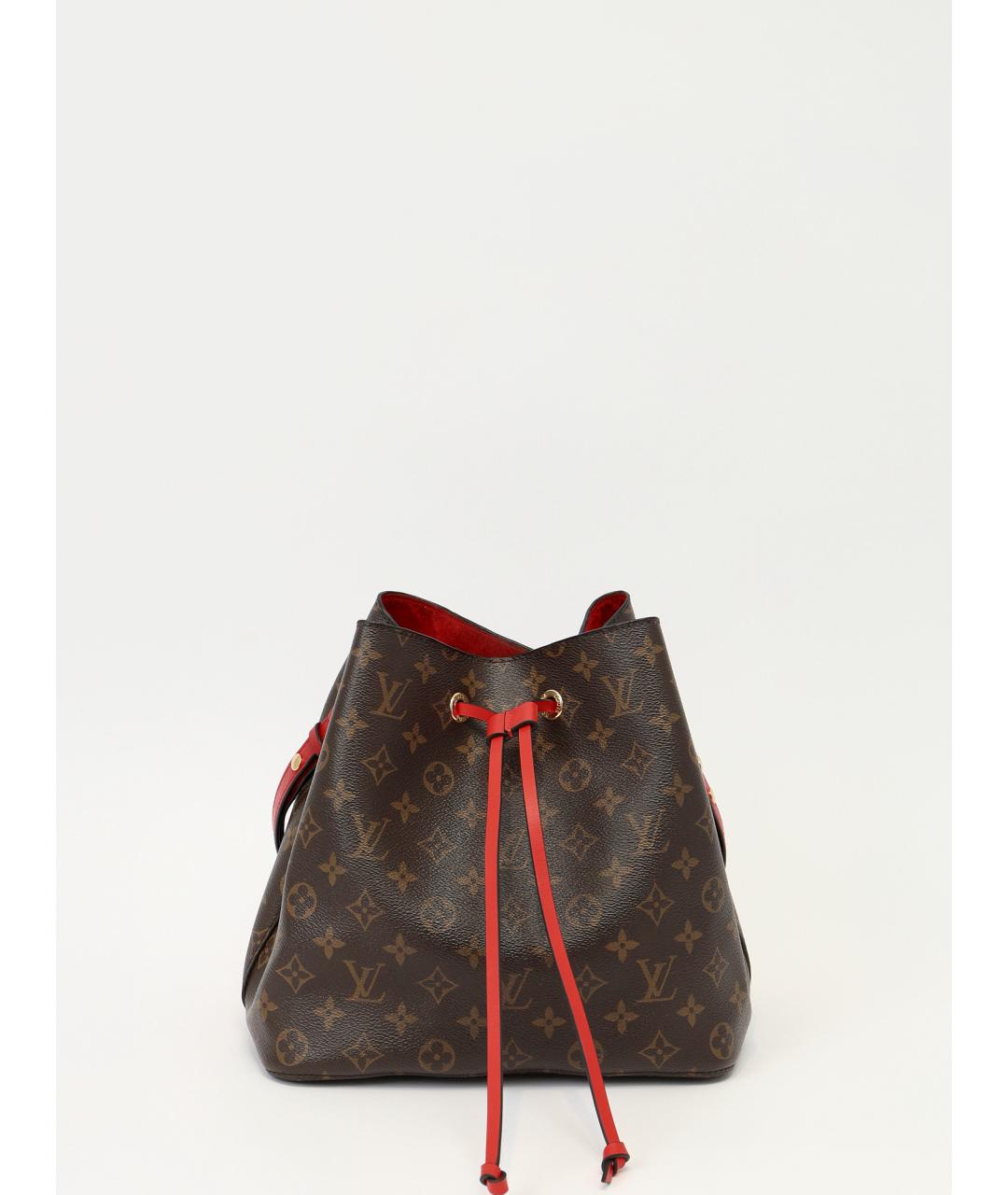 LOUIS VUITTON Красная сумка через плечо из канвы, фото 2