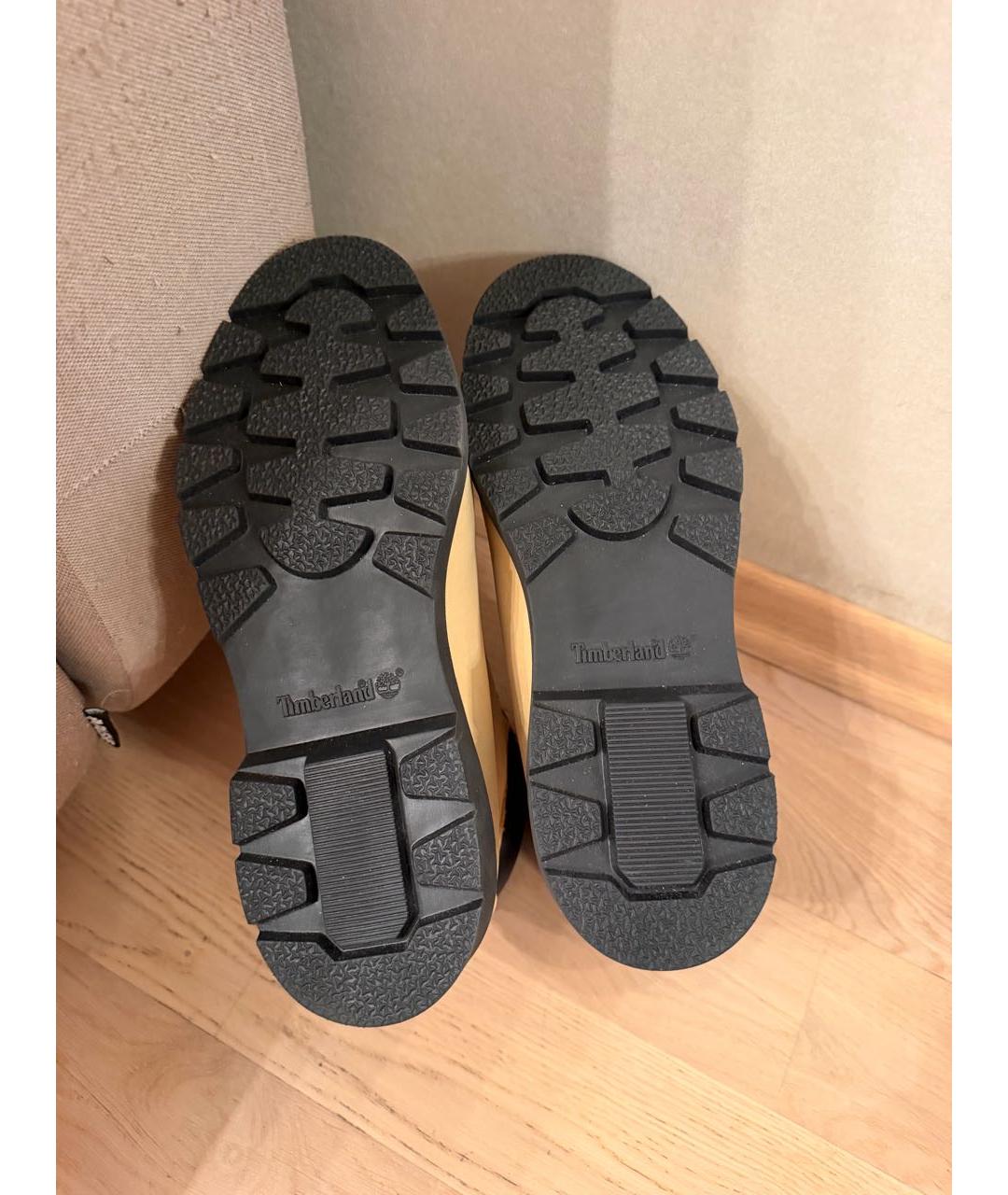 TIMBERLAND Желтые нубуковые высокие ботинки, фото 5