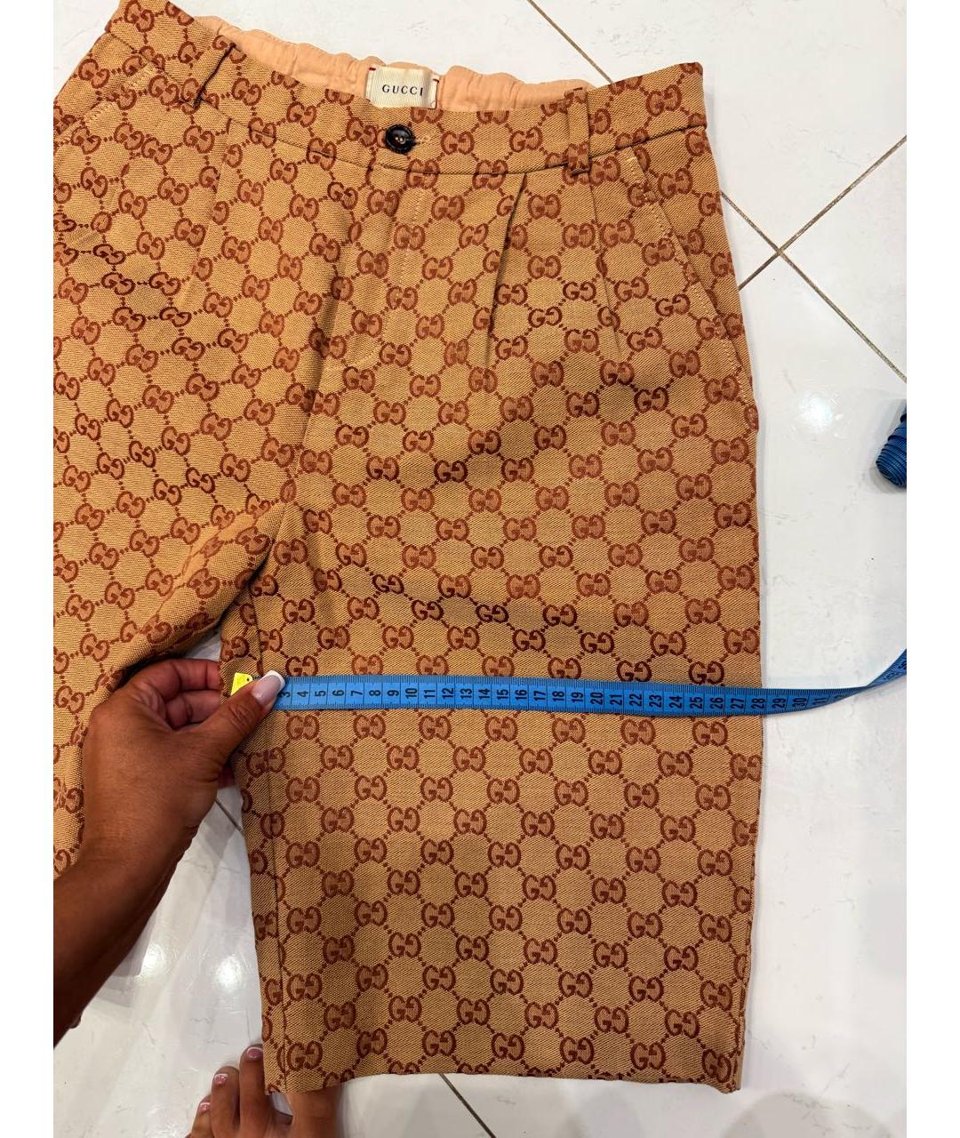 GUCCI Коричневые хлопковые брюки и шорты, фото 7