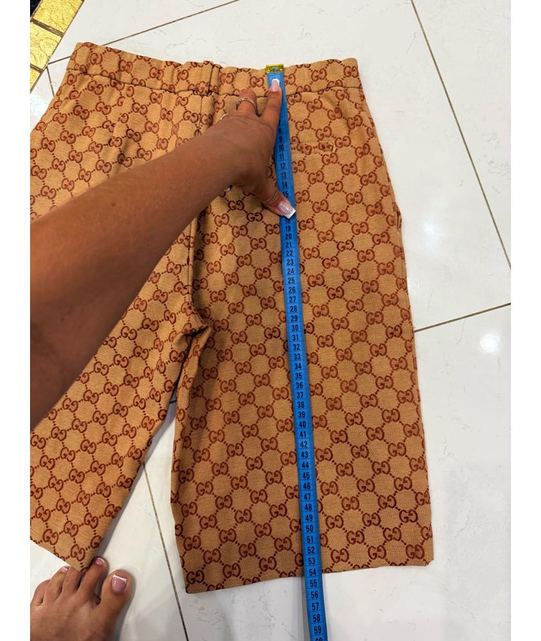GUCCI Коричневые хлопковые брюки и шорты, фото 8