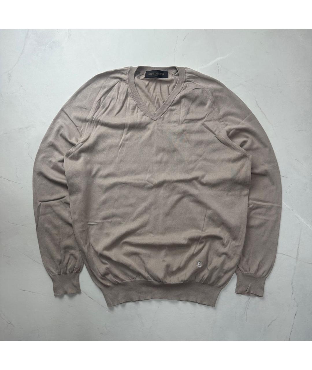 LOUIS VUITTON Бежевый хлопковый джемпер / свитер, фото 7