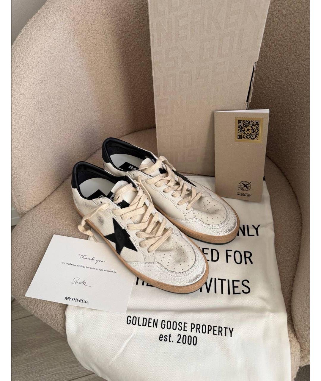 GOLDEN GOOSE Кожаные кеды, фото 3