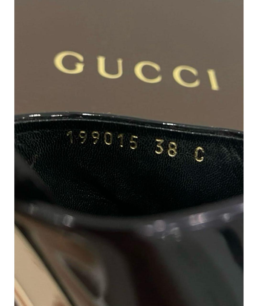 GUCCI Черные мюли из лакированной кожи, фото 7