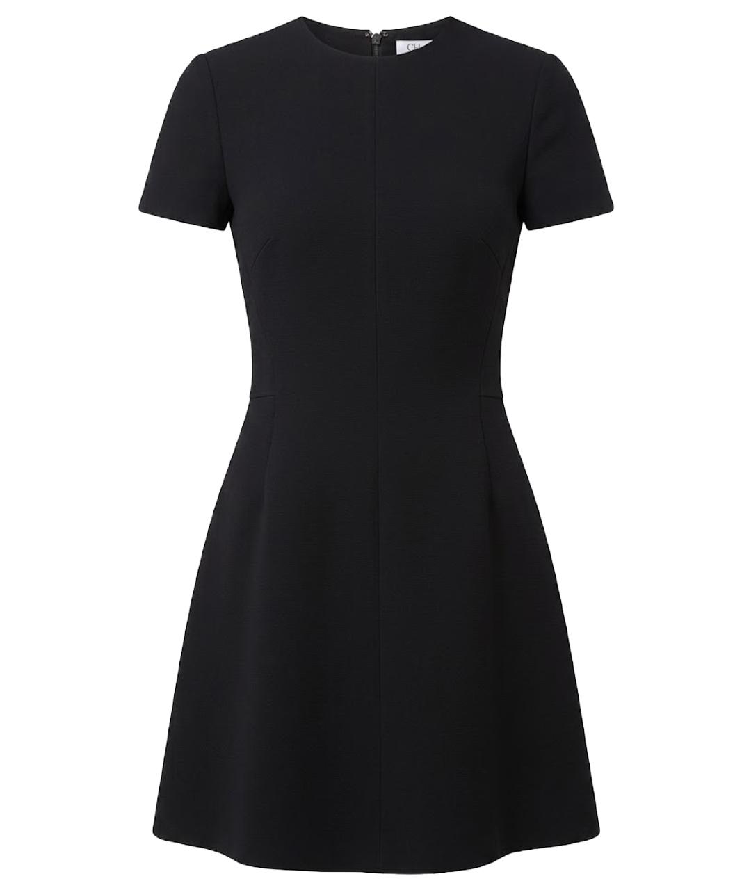CHRISTIAN DIOR Темно-синее шерстяное повседневное платье, фото 1