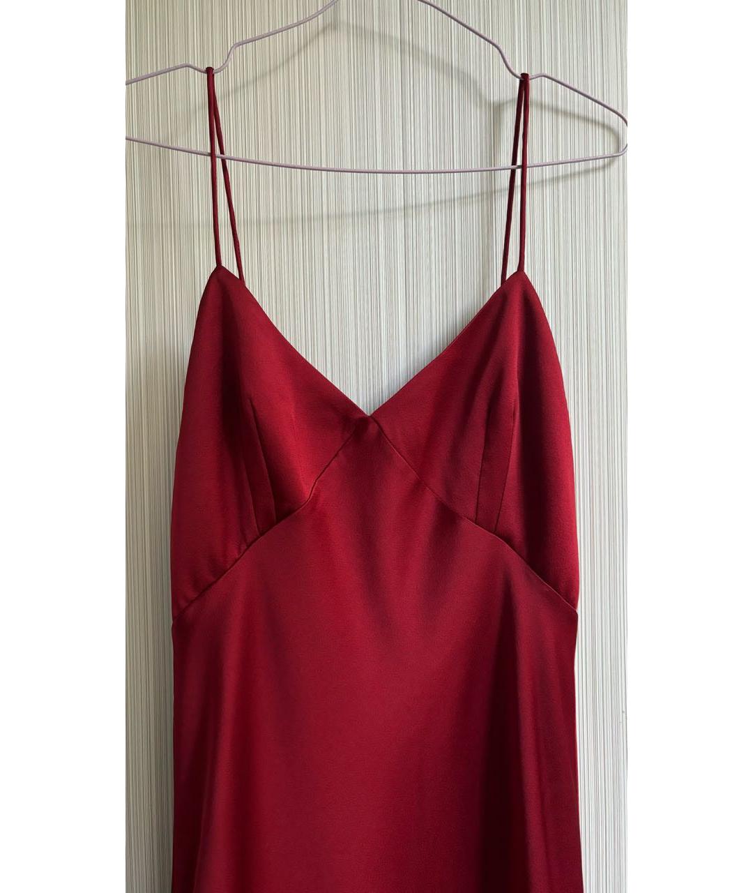 MAX MARA Бордовое ацетатное вечернее платье, фото 7