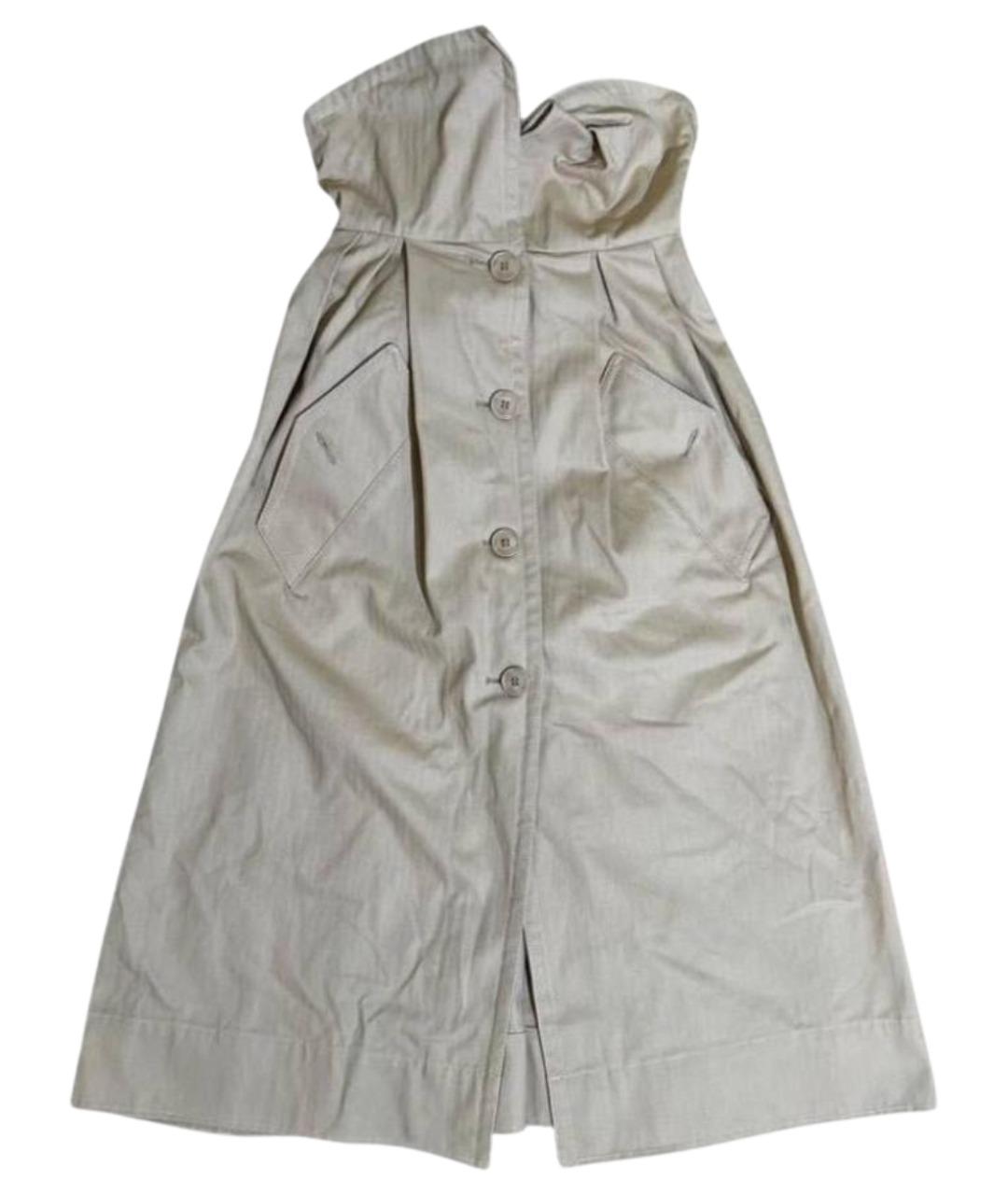 JACQUEMUS Бежевое хлопковое повседневное платье, фото 1