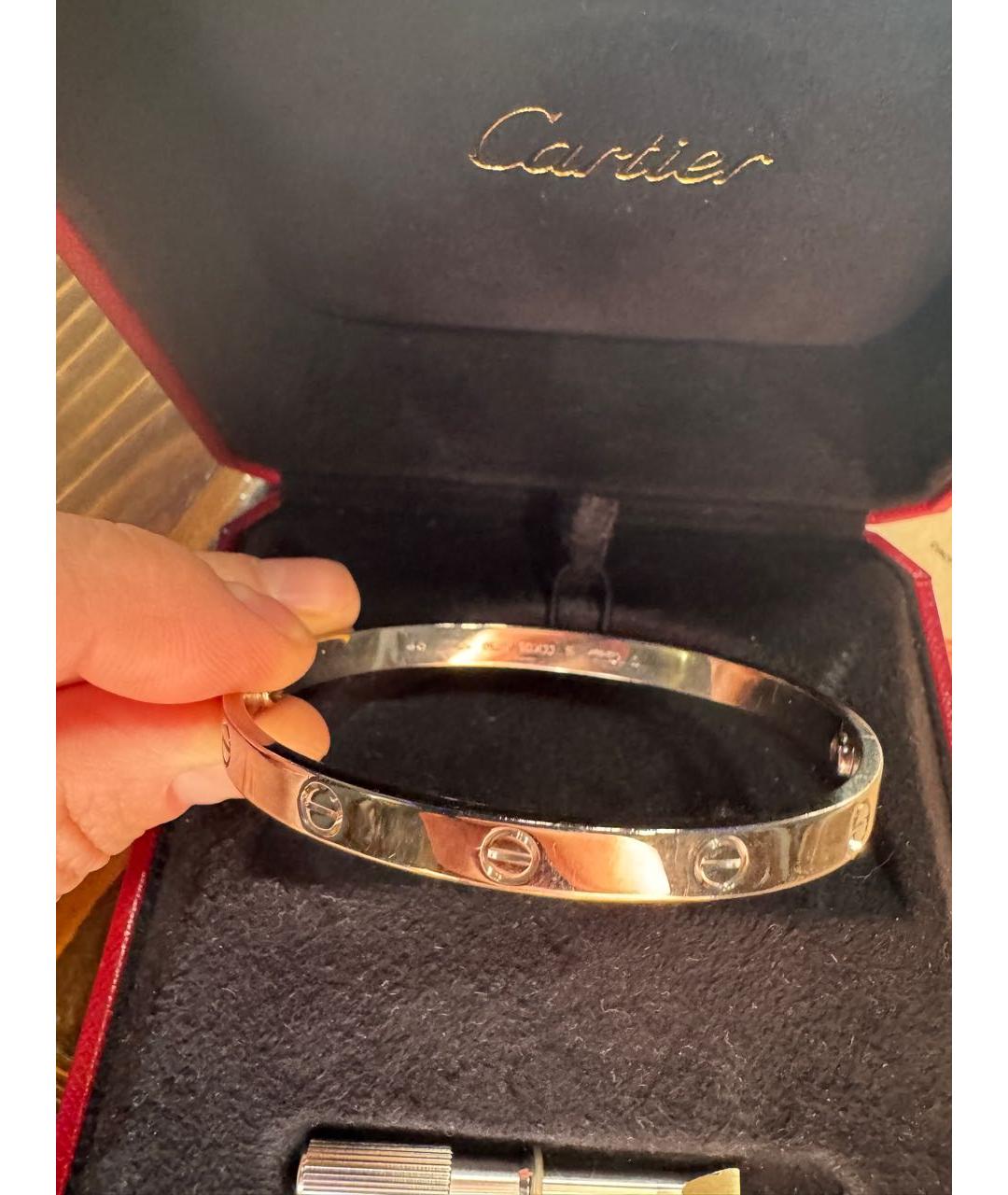 CARTIER Серый браслет из белого золота, фото 7