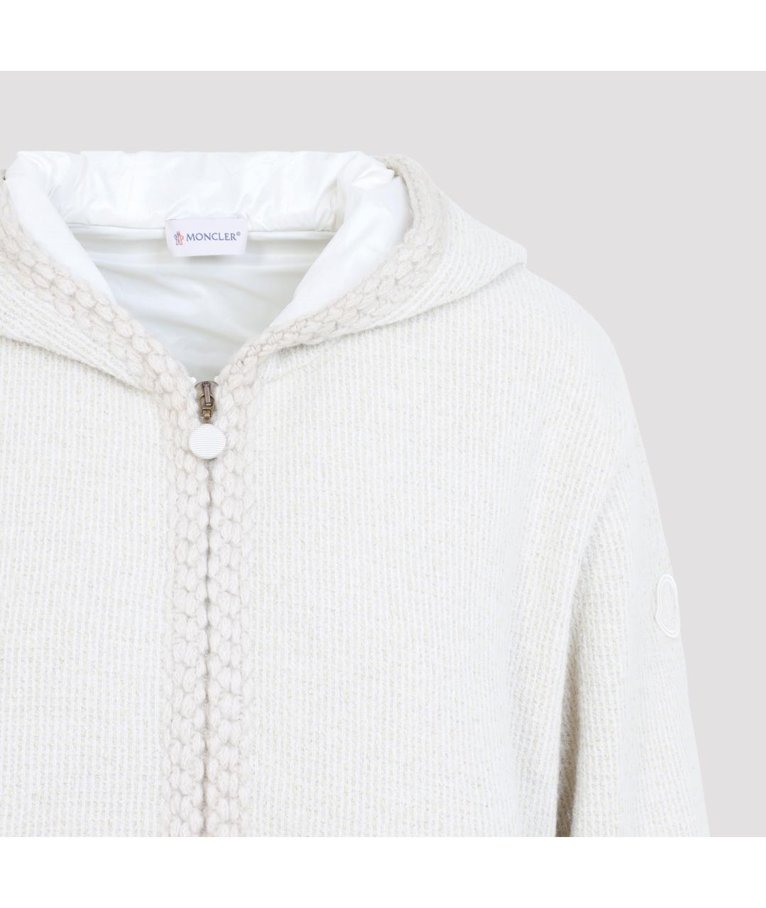 MONCLER Белая полиэстеровая куртка, фото 3