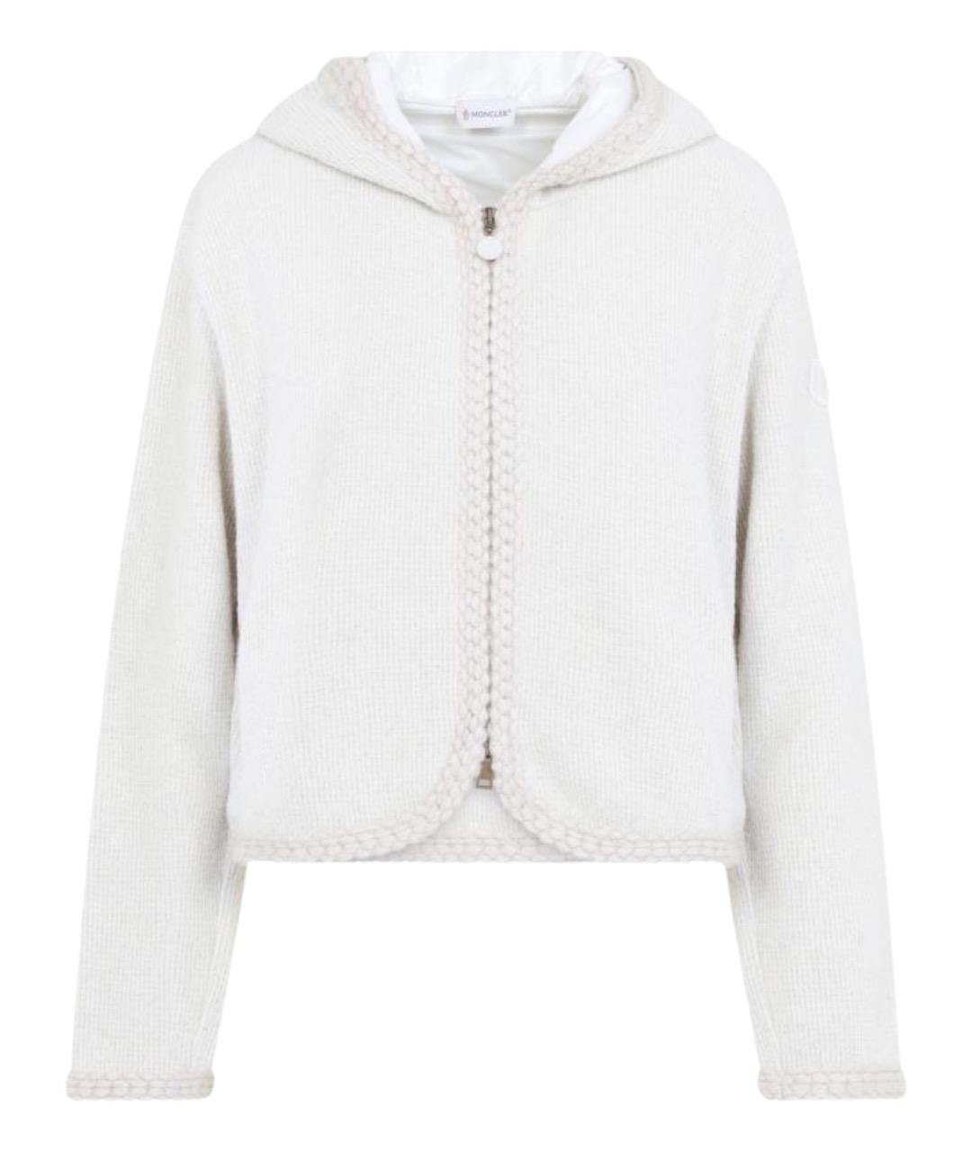 MONCLER Белая полиэстеровая куртка, фото 1