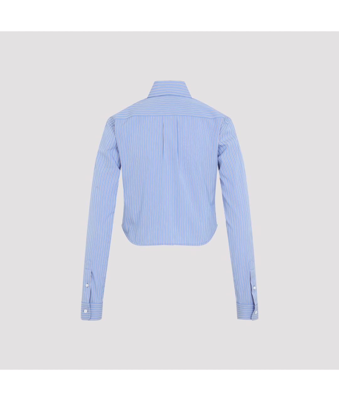 BALENCIAGA Голубая хлопковая рубашка, фото 3