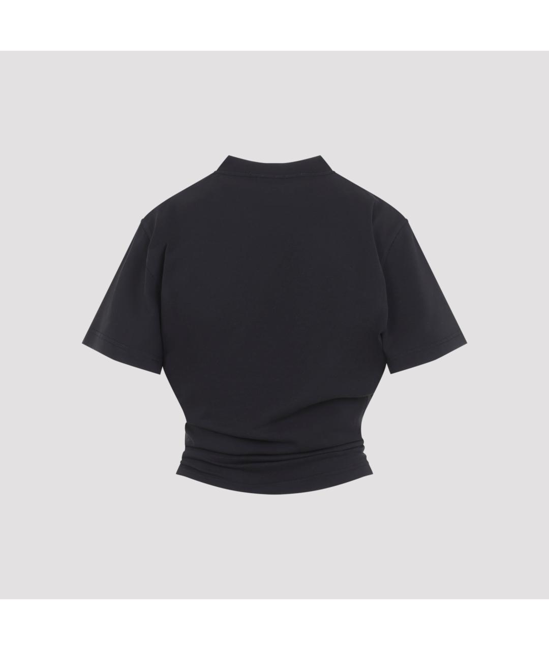 BALENCIAGA Черная хлопковая футболка, фото 2