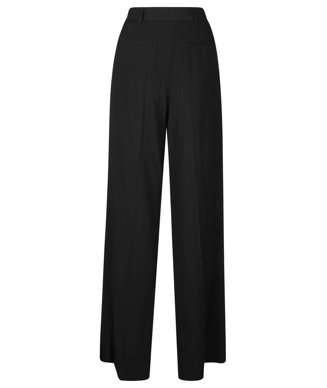 SAINT LAURENT Черные шерстяные классические брюки, фото 3