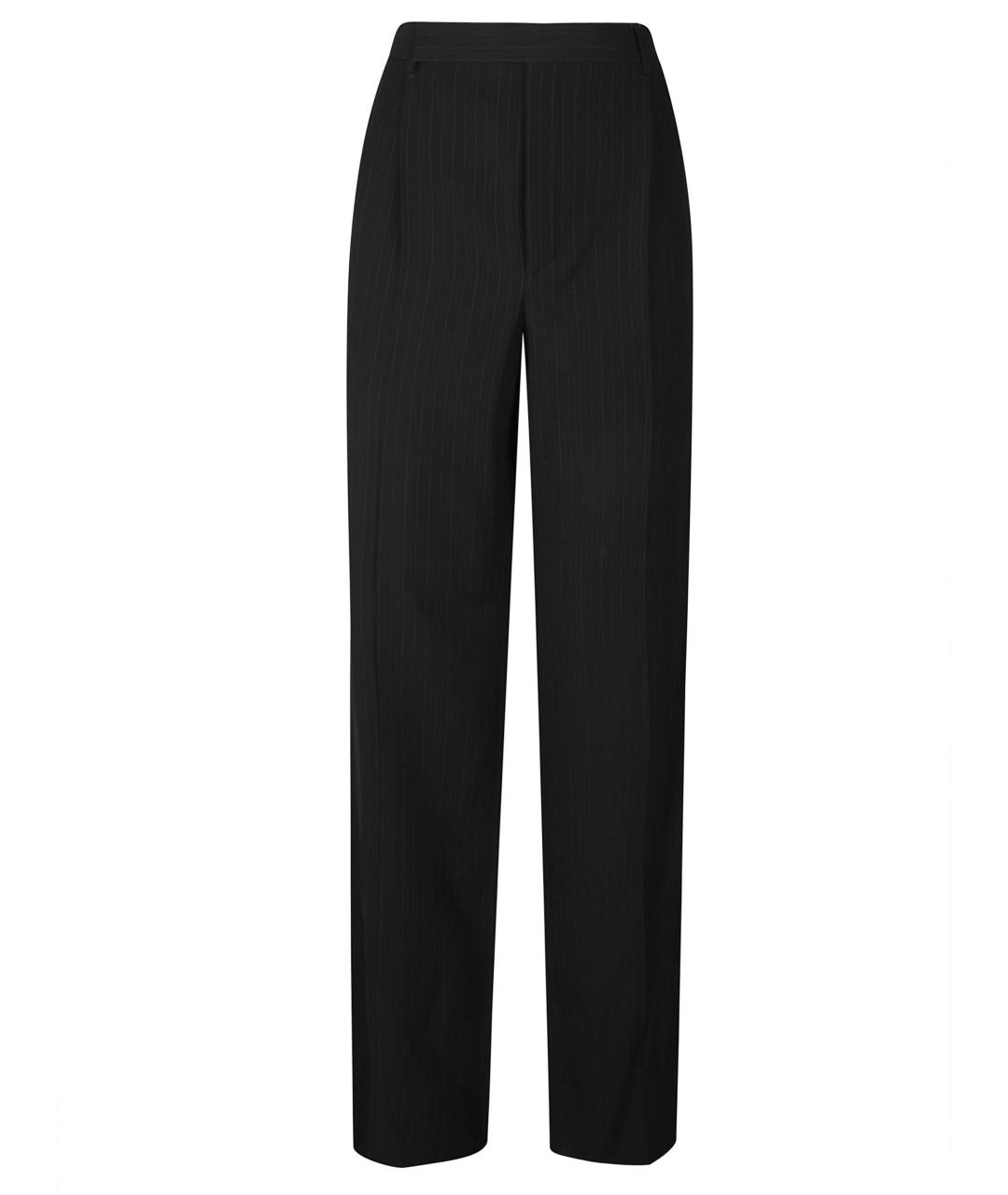 SAINT LAURENT Черные шерстяные классические брюки, фото 1