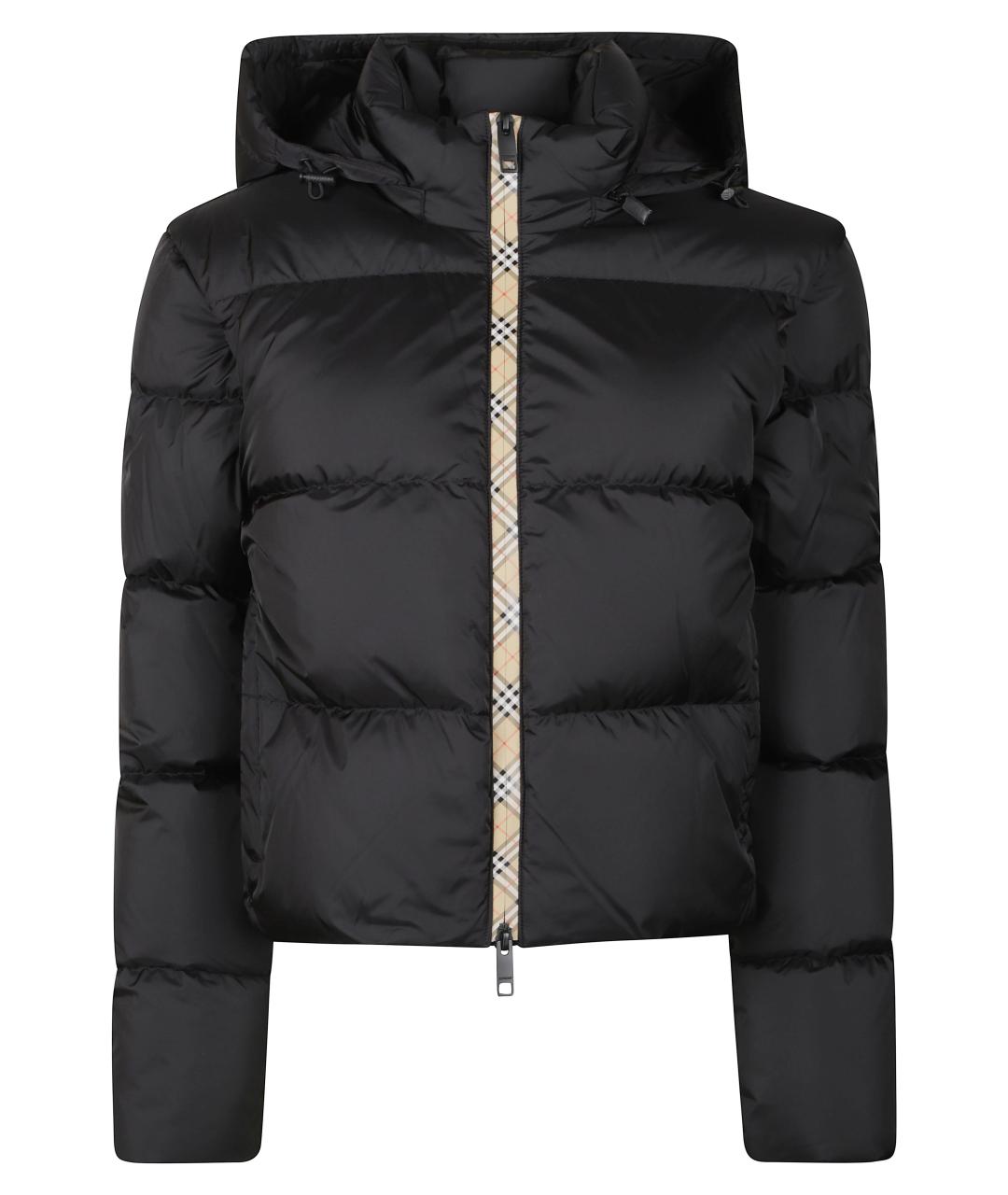 BURBERRY Черный нейлоновый пуховик, фото 1