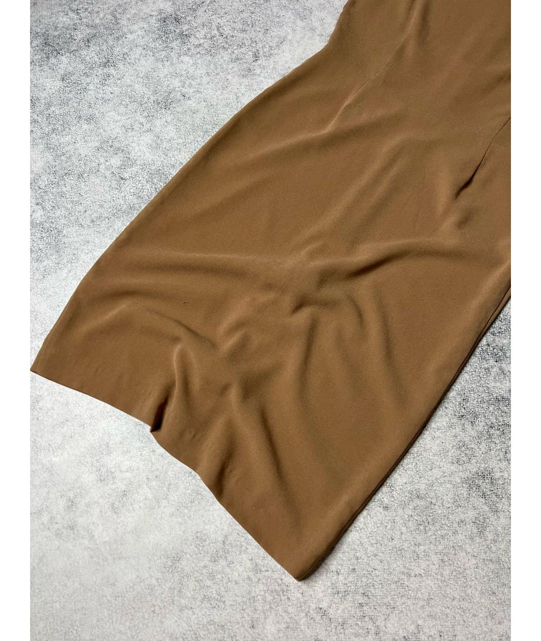 ACNE STUDIOS Коричневое ацетатное платье, фото 5