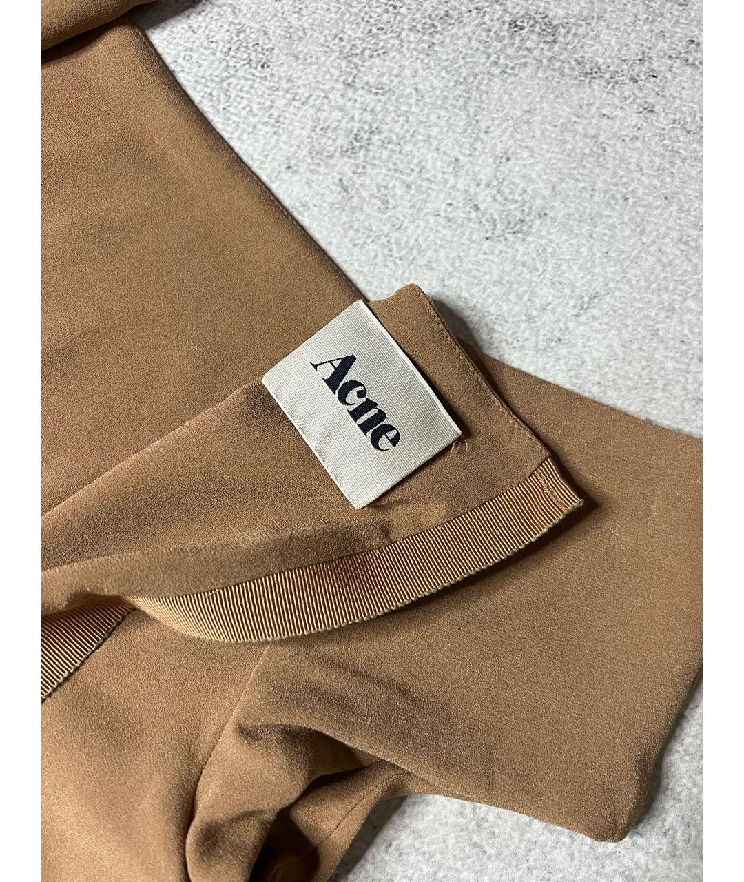 ACNE STUDIOS Коричневое ацетатное платье, фото 7