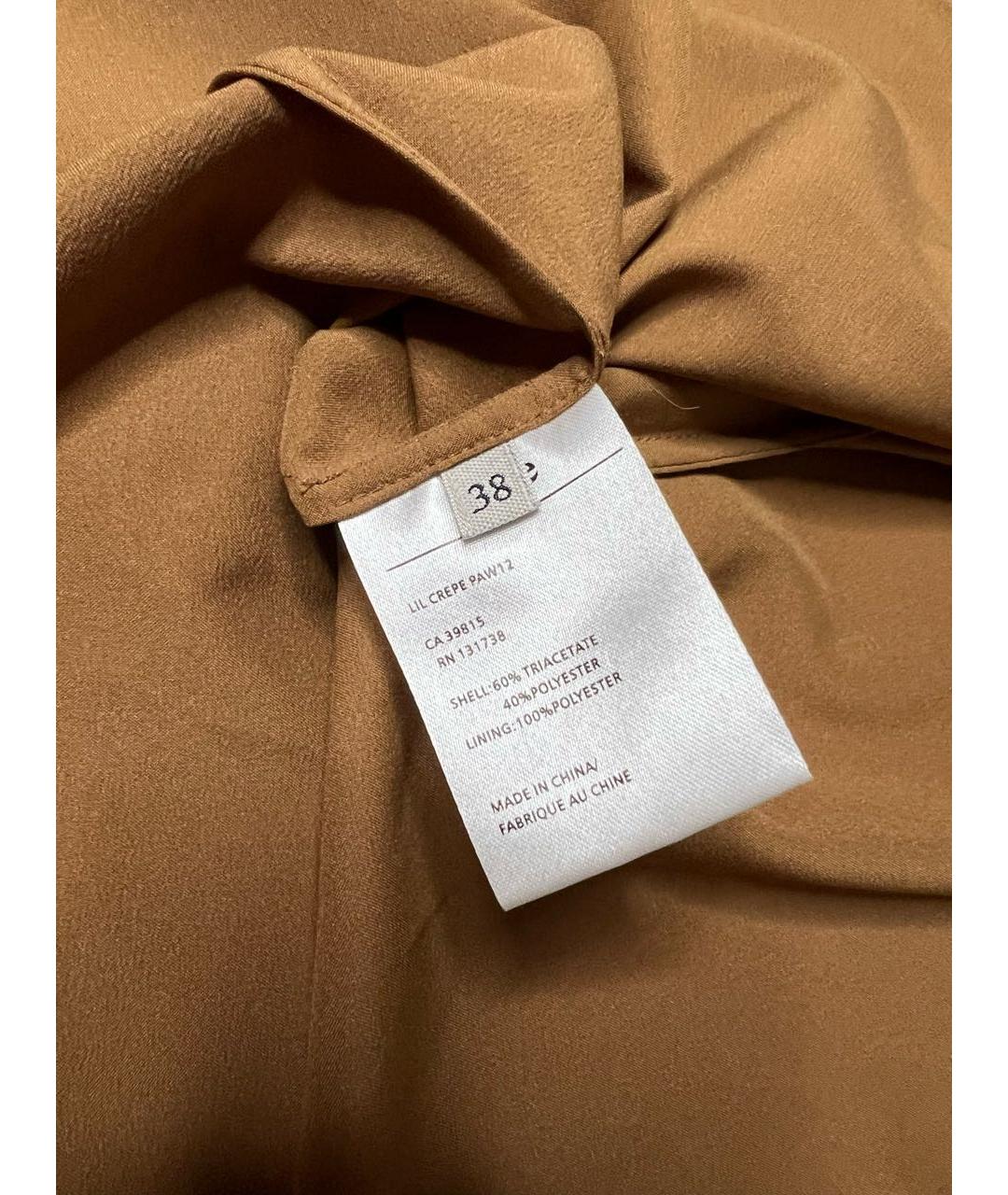 ACNE STUDIOS Коричневое ацетатное платье, фото 8