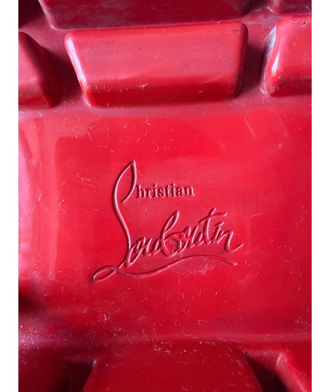 CHRISTIAN LOUBOUTIN Бежевые текстильные ботинки, фото 6