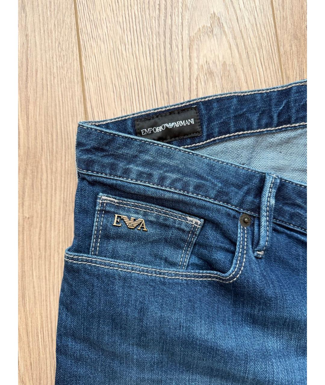 EMPORIO ARMANI Темно-синие джинсы, фото 3