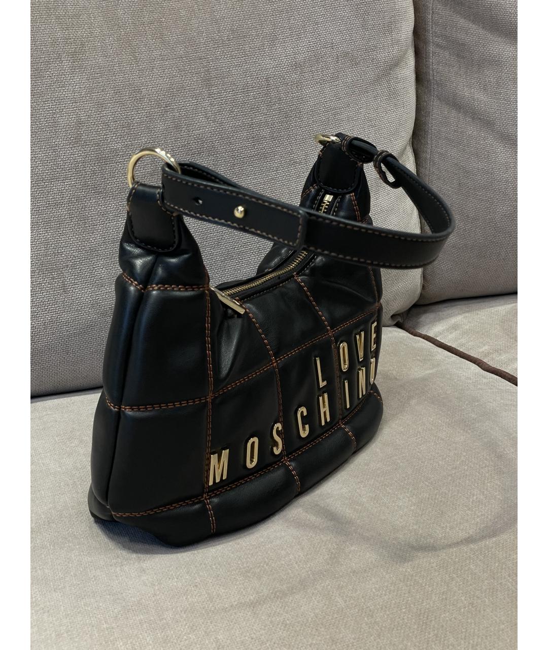 LOVE MOSCHINO Черная сумка с короткими ручками из искусственной кожи, фото 2