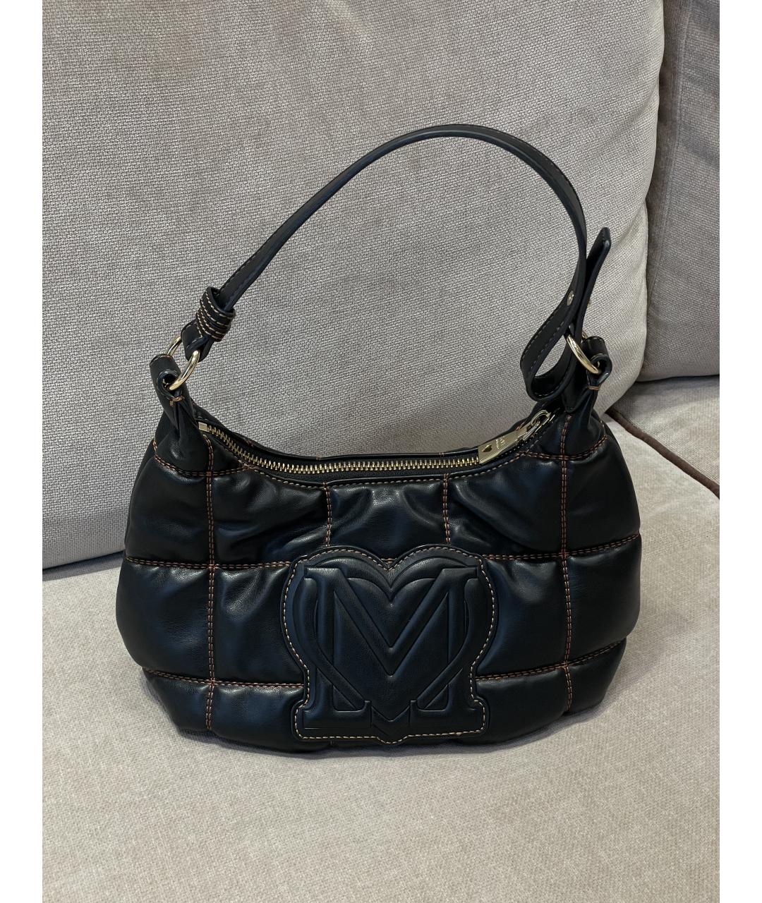 LOVE MOSCHINO Черная сумка с короткими ручками из искусственной кожи, фото 3