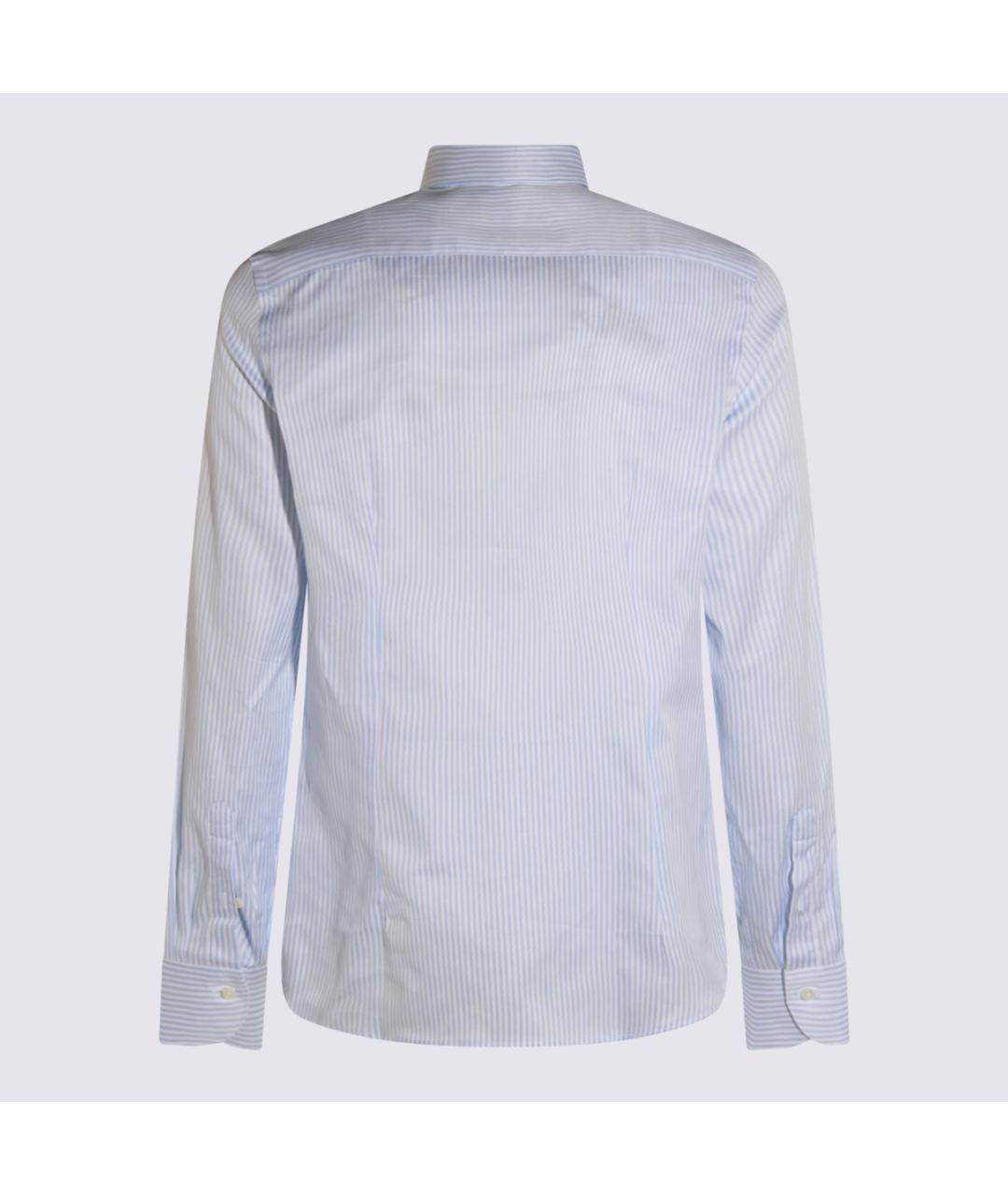 CANALI Голубая хлопковая классическая рубашка, фото 2