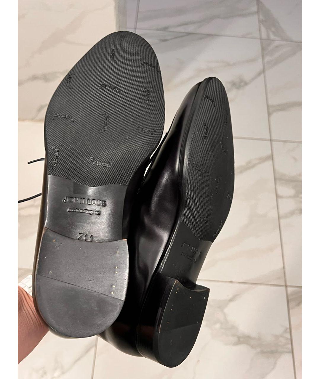JOHN LOBB Черные кожаные низкие ботинки, фото 4