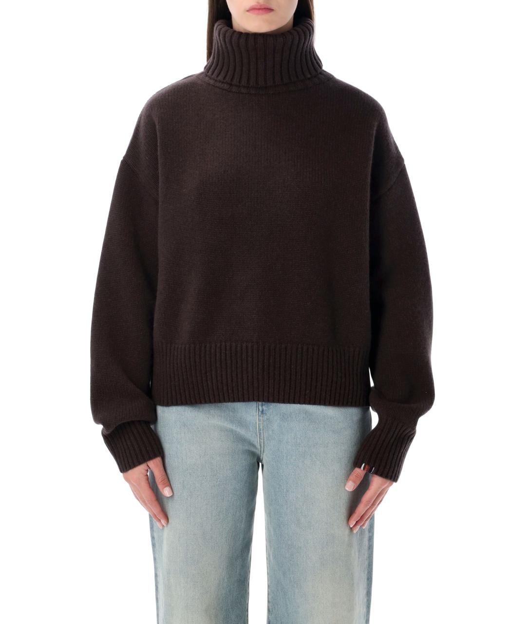 EXTREME CASHMERE Коричневый кашемировый джемпер / свитер, фото 4