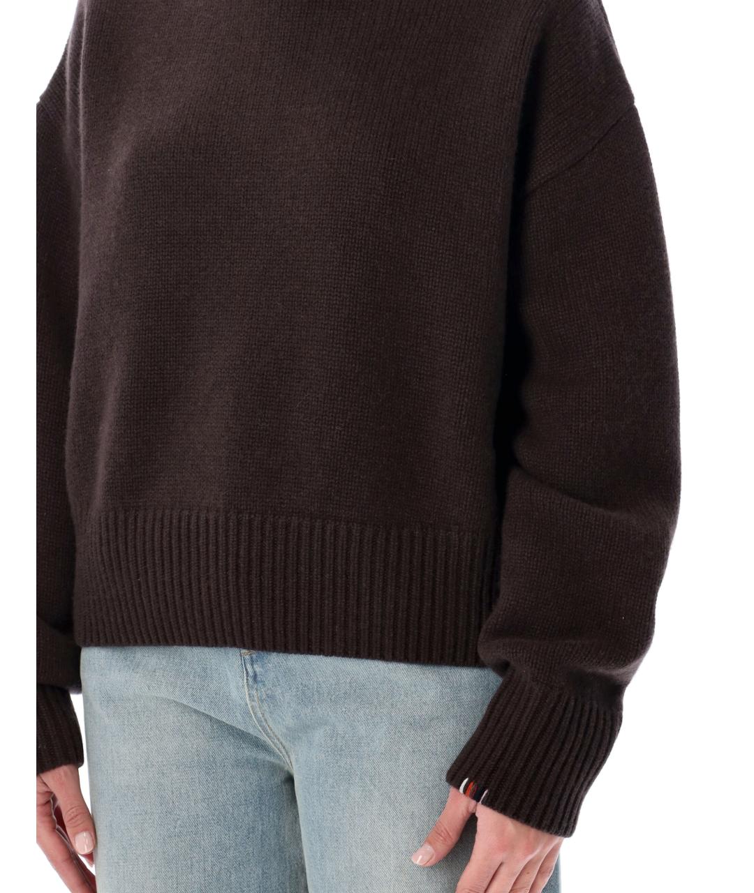 EXTREME CASHMERE Коричневый кашемировый джемпер / свитер, фото 3