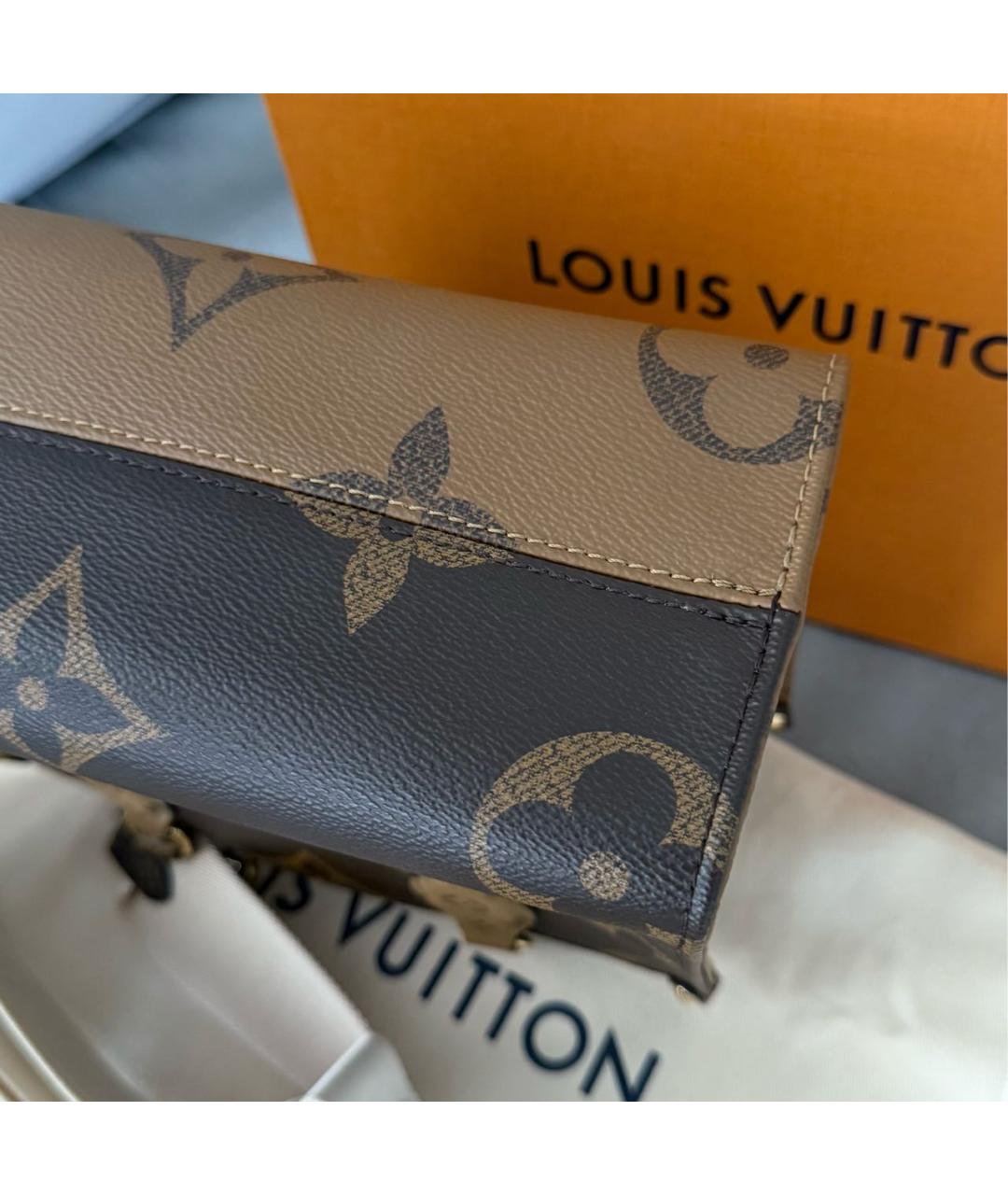 LOUIS VUITTON Коричневая сумка через плечо из канвы, фото 5