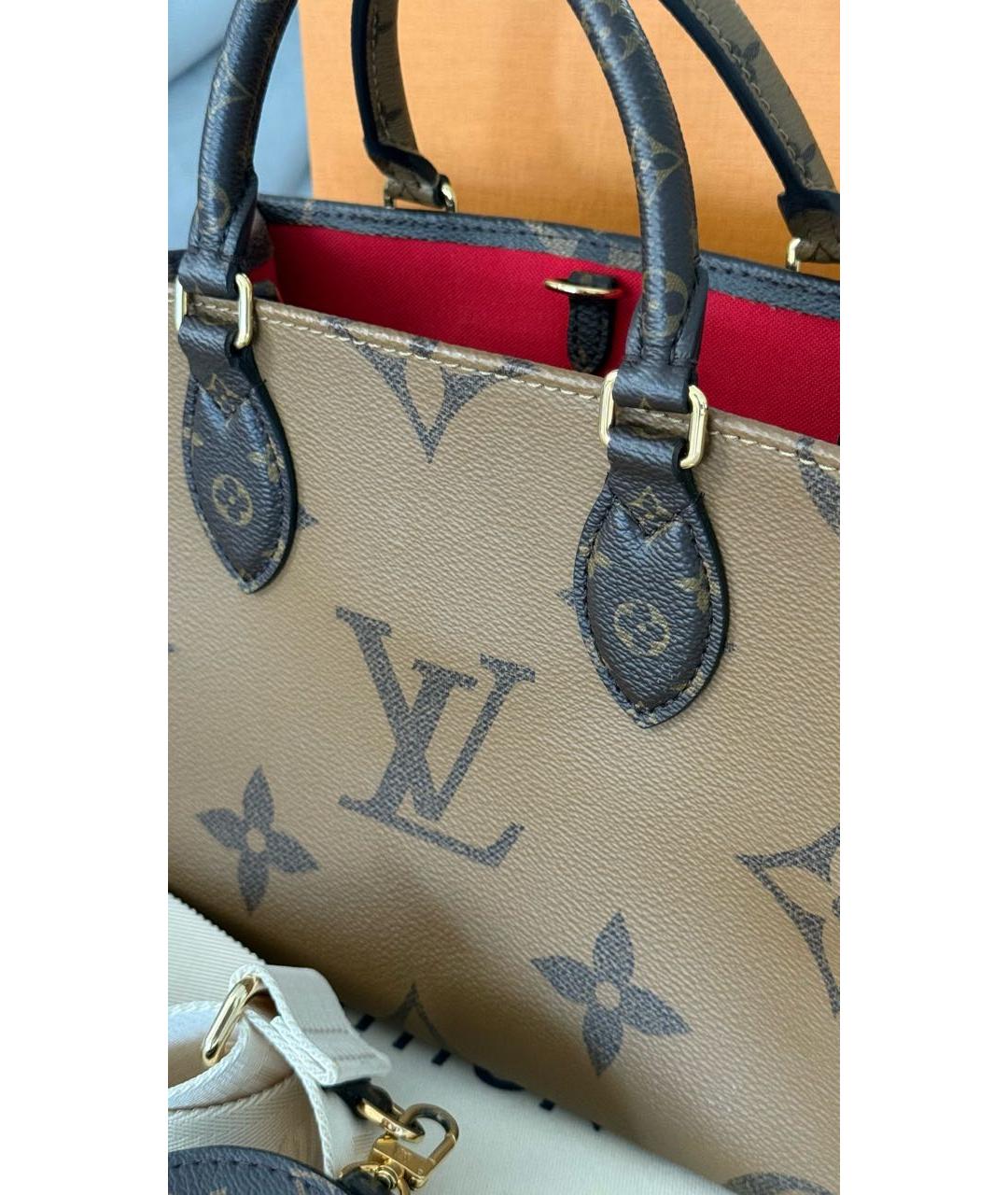 LOUIS VUITTON Коричневая сумка через плечо из канвы, фото 4