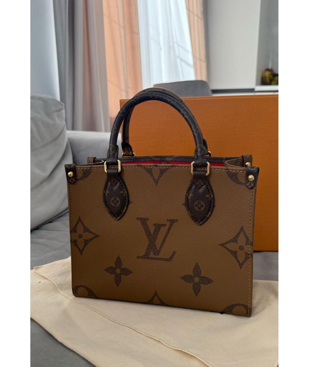 LOUIS VUITTON Коричневая сумка через плечо из канвы, фото 3
