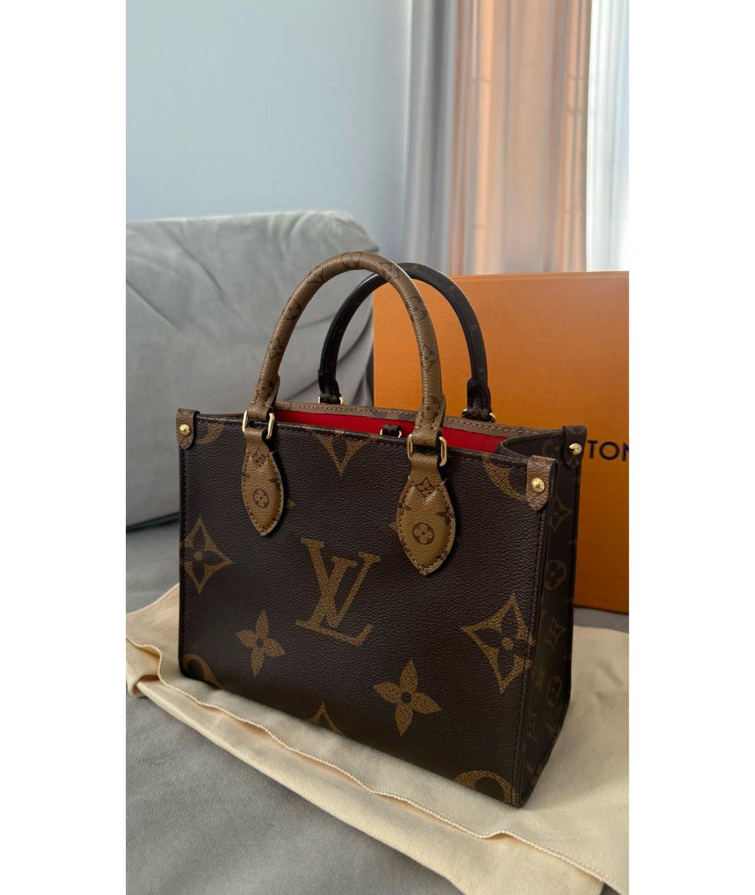 LOUIS VUITTON Коричневая сумка через плечо из канвы, фото 9