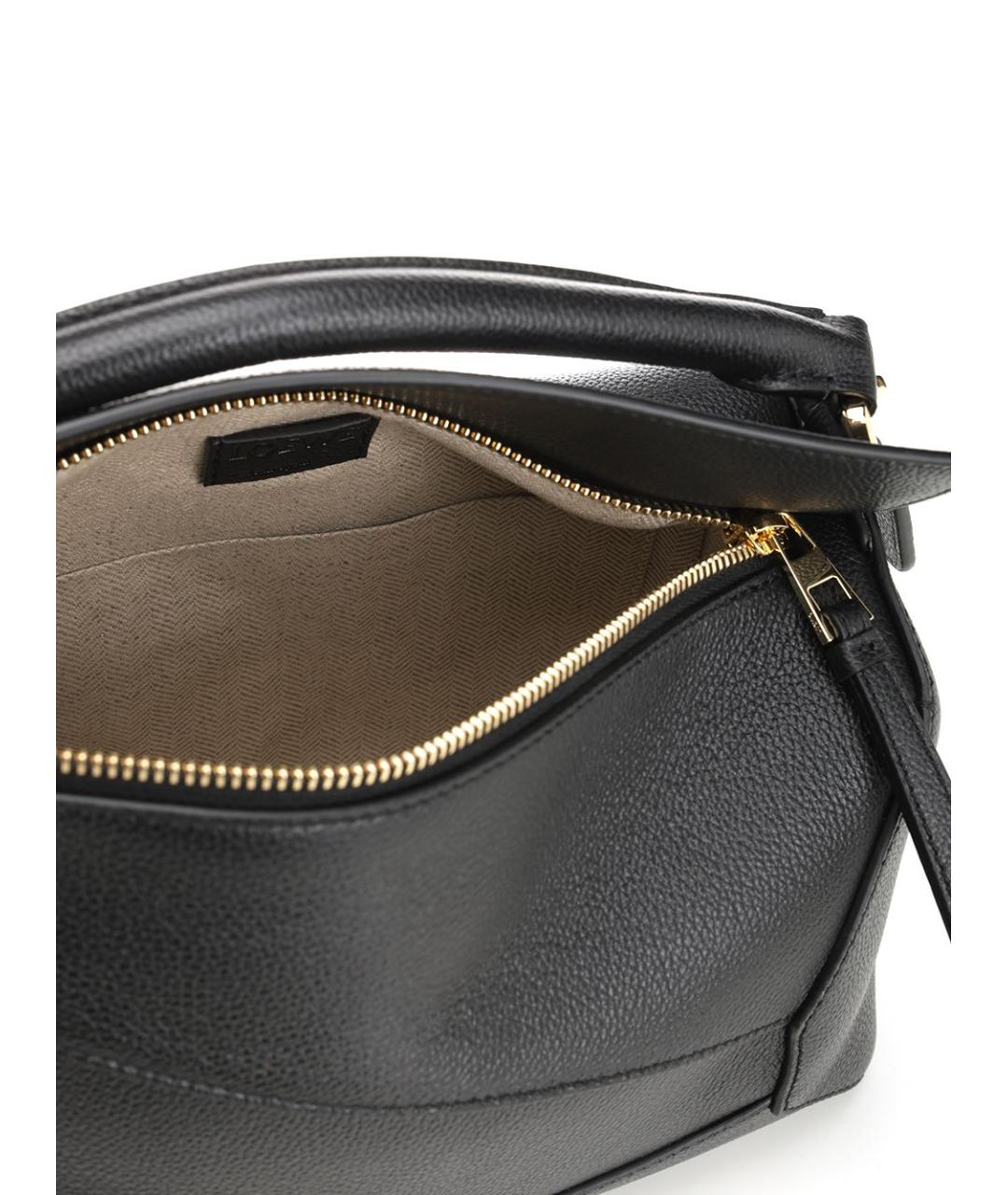 LOEWE Черная кожаная сумка через плечо, фото 4
