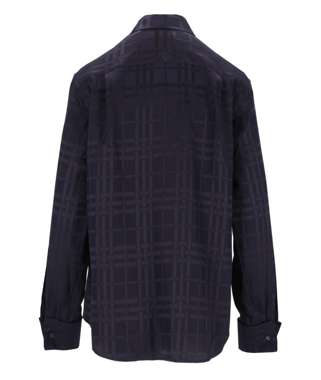 BURBERRY Темно-синяя шелковая рубашка, фото 2