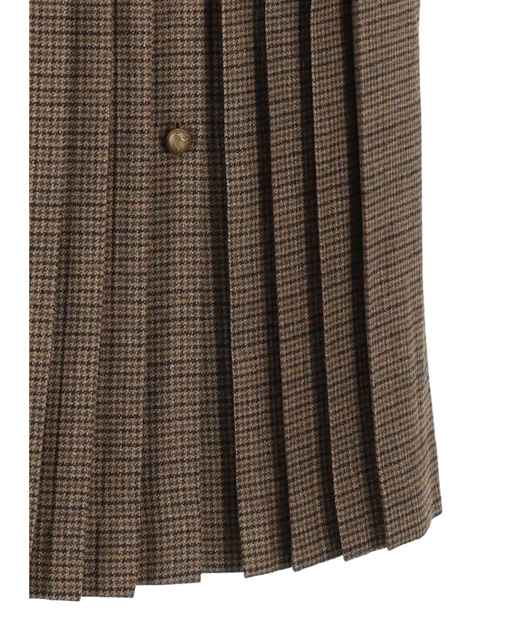 ETRO Коричневая шерстяная юбка макси, фото 4