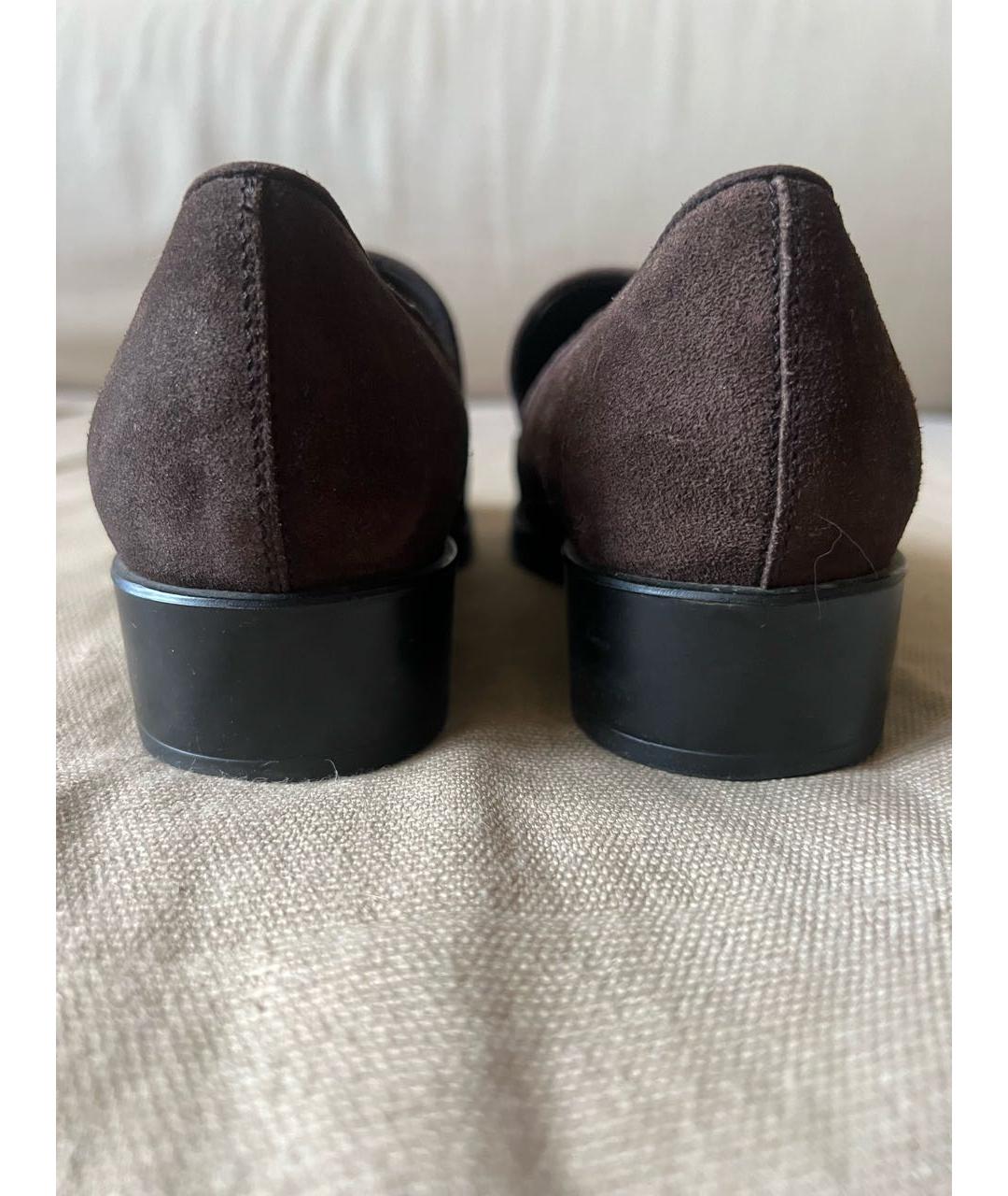 TOD'S Коричневые замшевые лоферы, фото 4