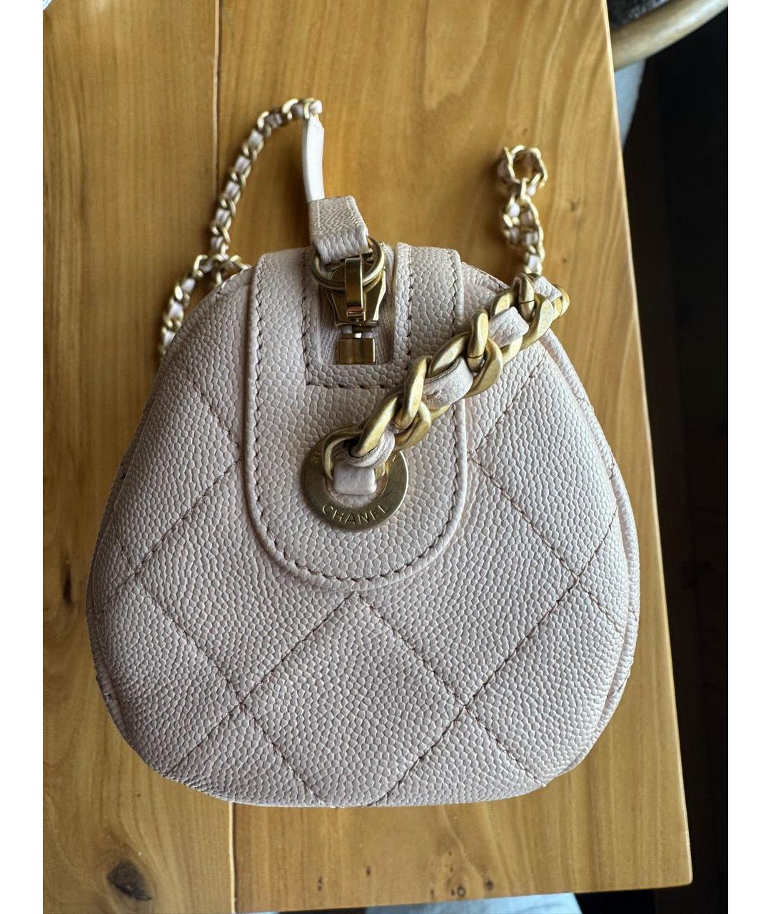 CHANEL Розовая кожаная сумка с короткими ручками, фото 3