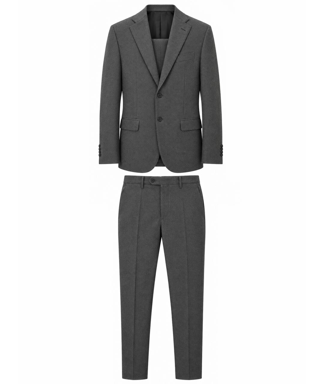 LARDINI Антрацитовый классический костюм, фото 1