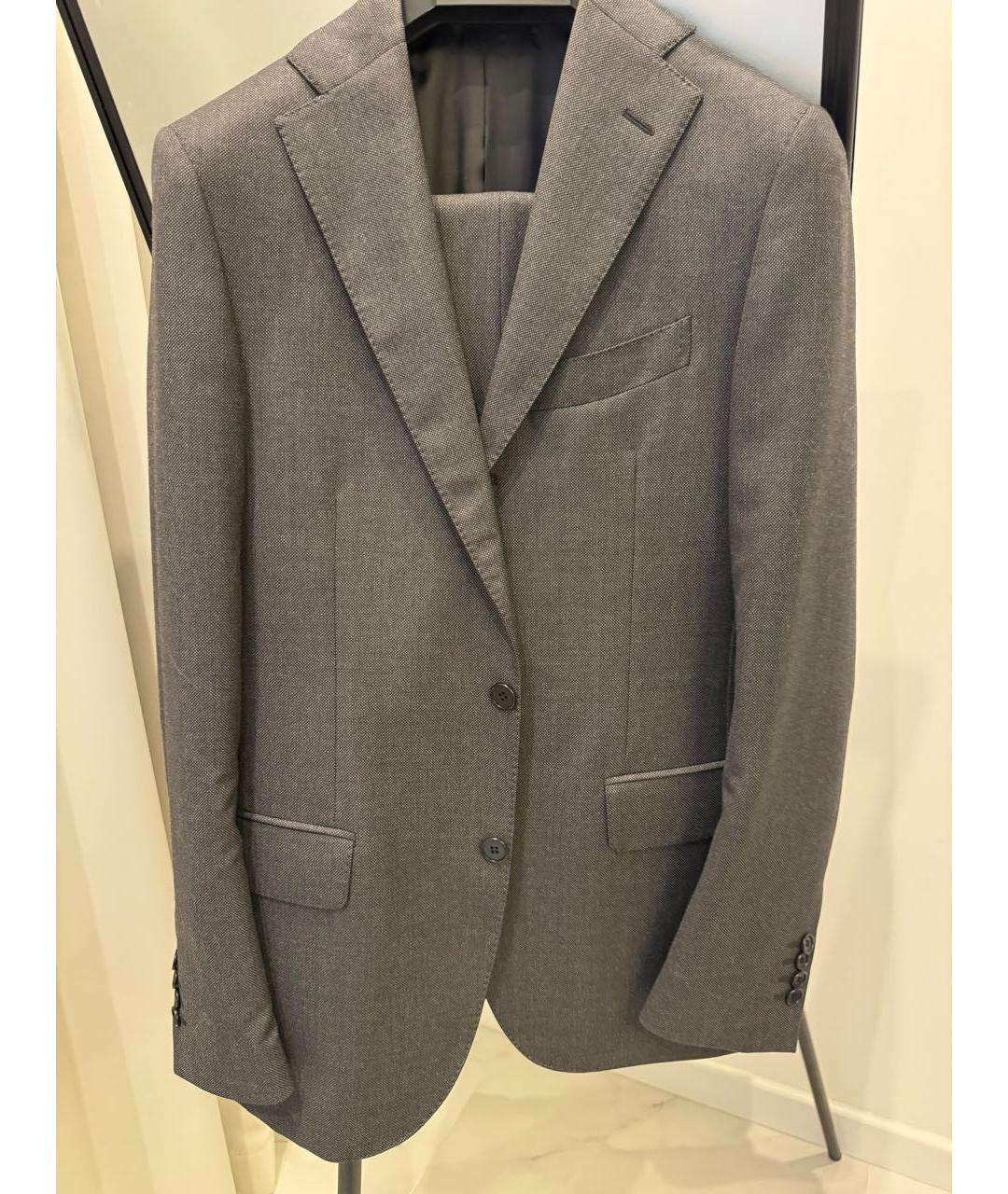 LARDINI Антрацитовый классический костюм, фото 8
