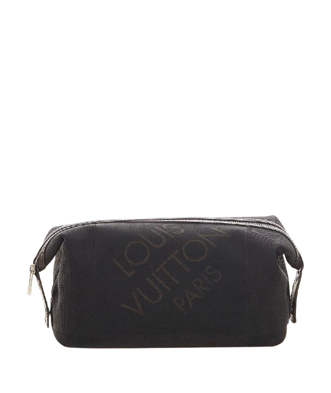 LOUIS VUITTON Черная тканевая косметичка, фото 1