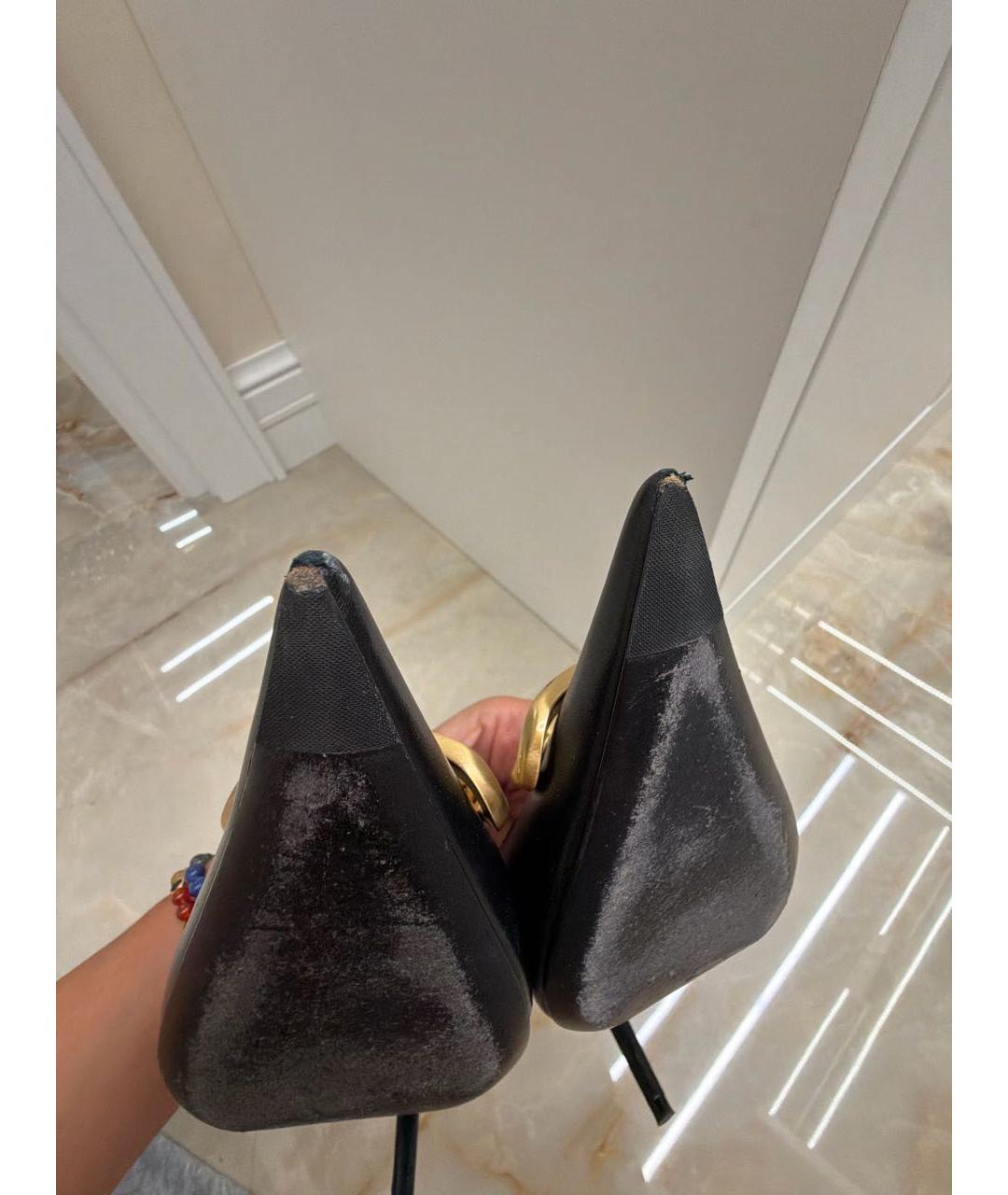 BALENCIAGA Черные кожаные мюли, фото 7