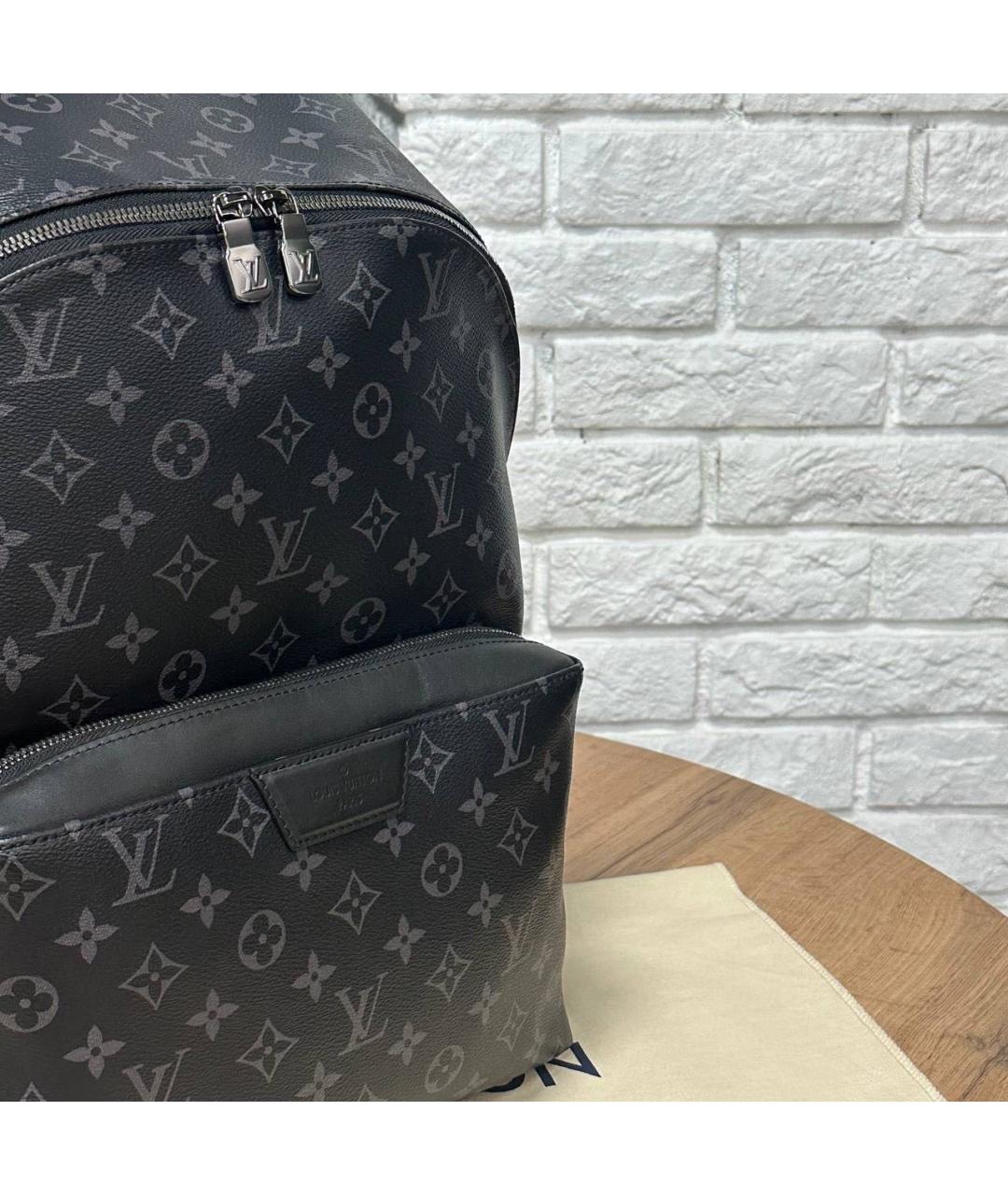 LOUIS VUITTON Черный рюкзак из канвы, фото 2