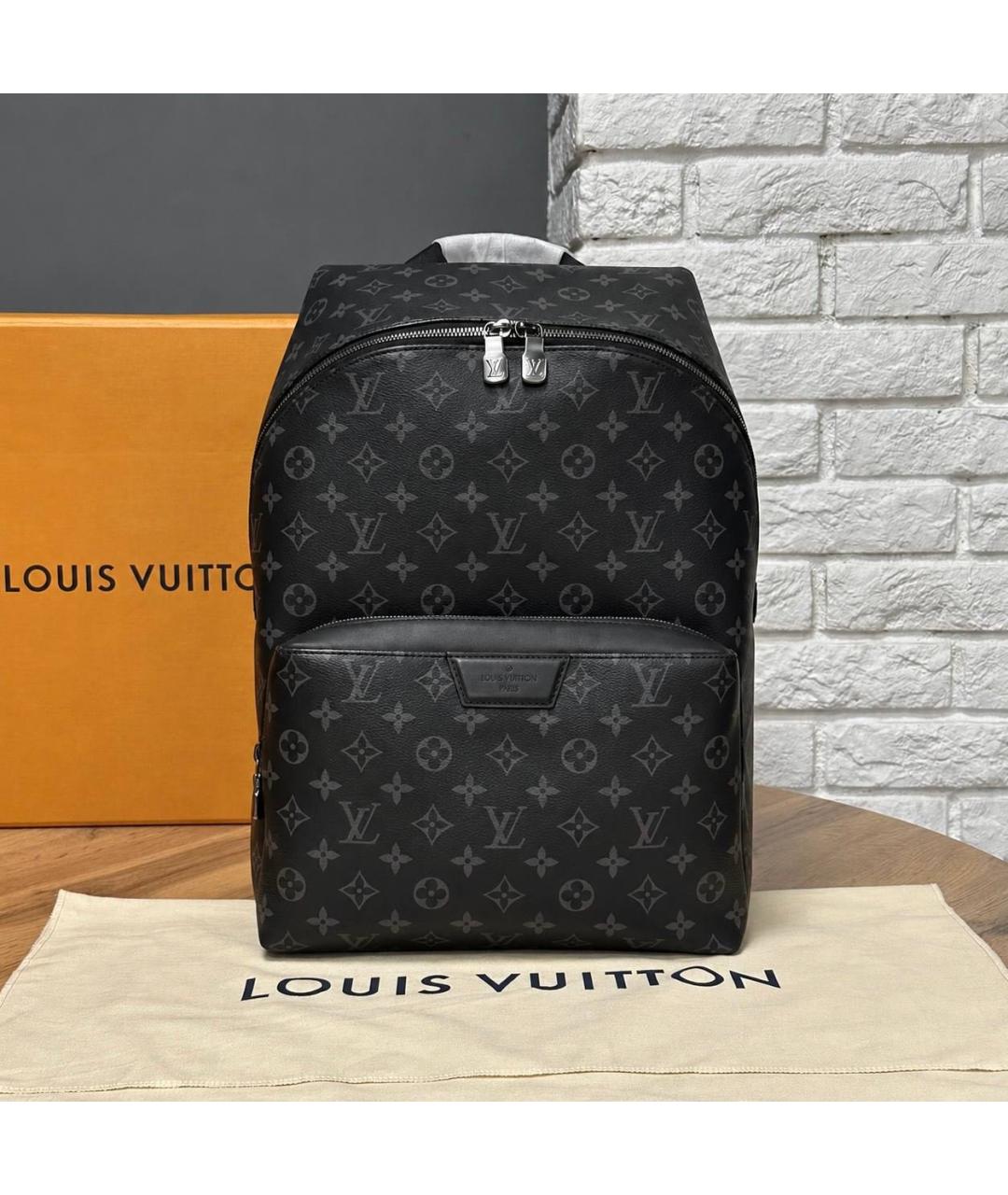 LOUIS VUITTON Черный рюкзак из канвы, фото 4